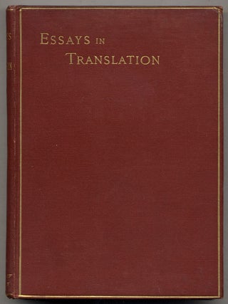 Item #381886 Essays in Translation and Other Contributions