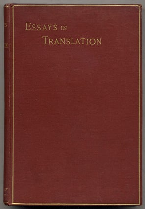 Item #381886 Essays in Translation and Other Contributions