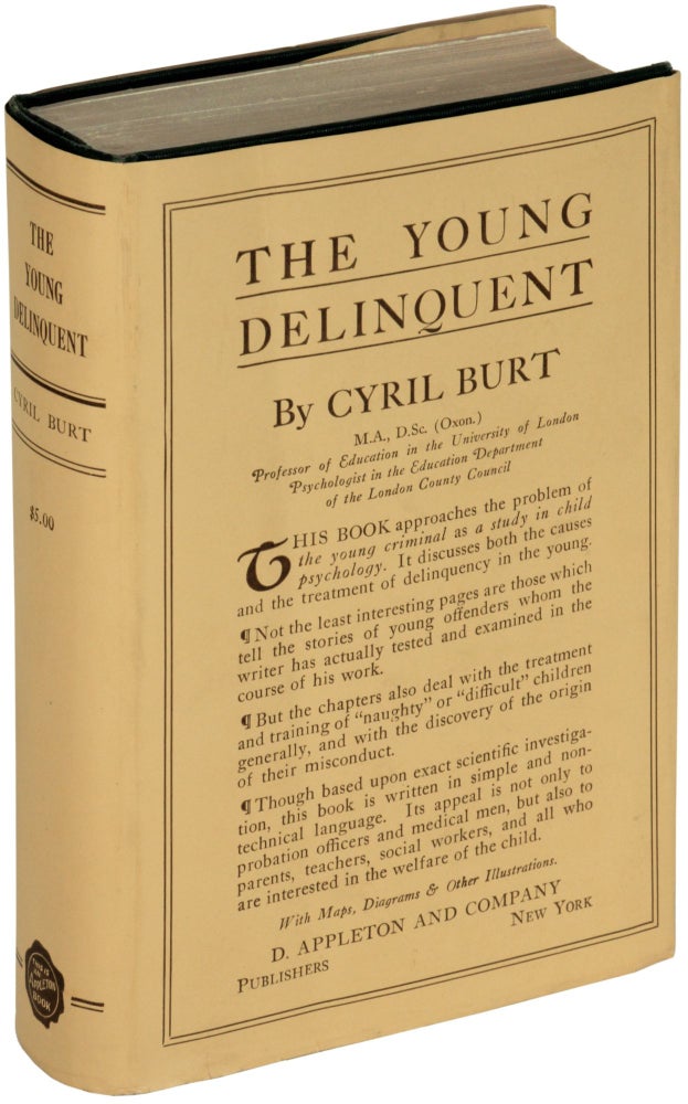 Item #382900 The Young Delinquent. Cyril BURT.