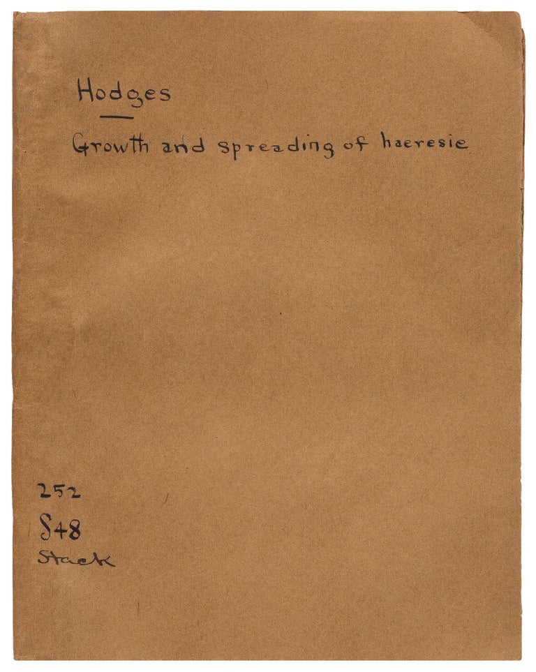Item #382927 The Growth and Spreading of Hæresie. Set forth in a Sermon preached before the Honorable House of Commons, on the 10th. day of March, being the day of their publike Fast and Humiliation for the growth of Hæresie. Thomas HODGES.