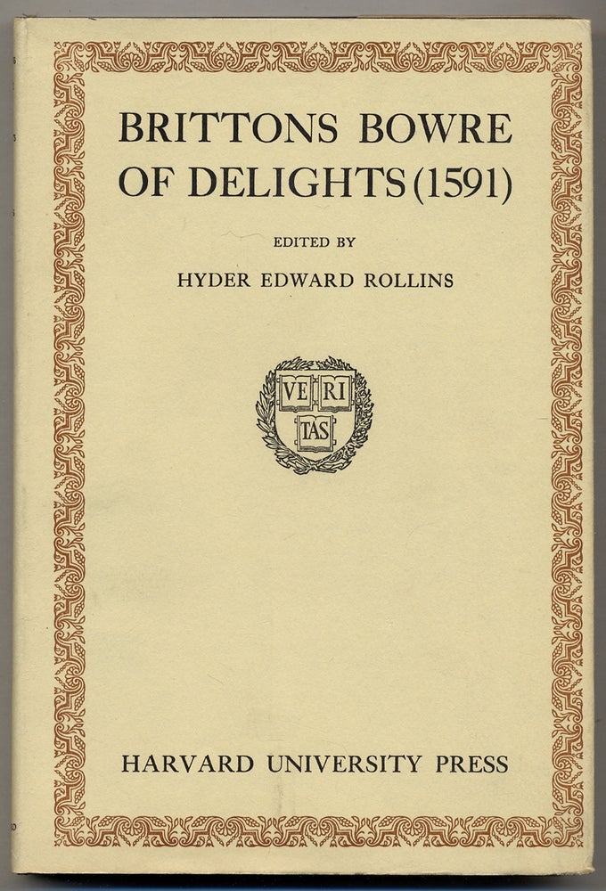 Item #383387 Brittons Bowre of Delights (1591). Hyder Edward ROLLINS.