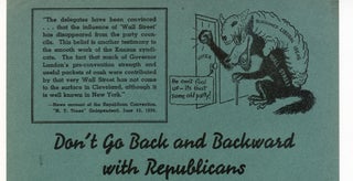 Archive of 33 Broadsides and Pamphlets Related to the 1936 Re-election of Franklin D. Roosevelt