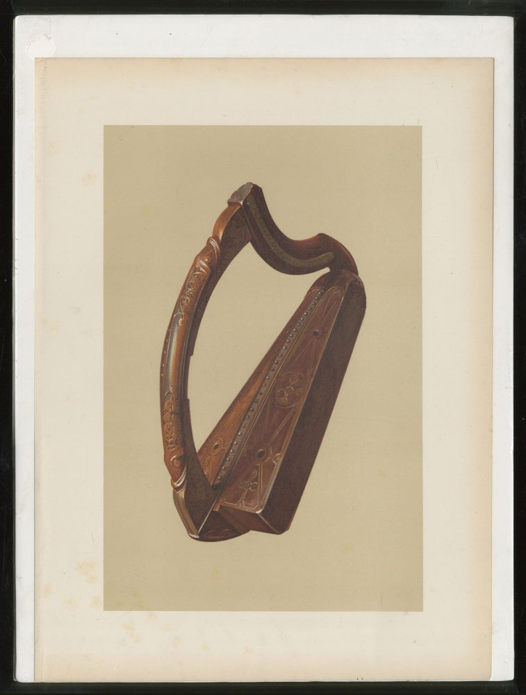 Item #383943 [Color Lithographic Print]: "Queen Mary's Harp" [from] Musical Instruments, Historic, Rare and Unique. Alfred J. HIPKINS, William Gibb.