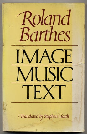 Item #384068 Image - Music - Text. Roland BARTHES
