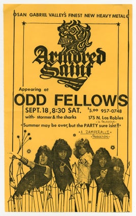 Item #384882 [Punk Flyer]: Armored Saint Appearing at Odd Fellows. Armored Saint