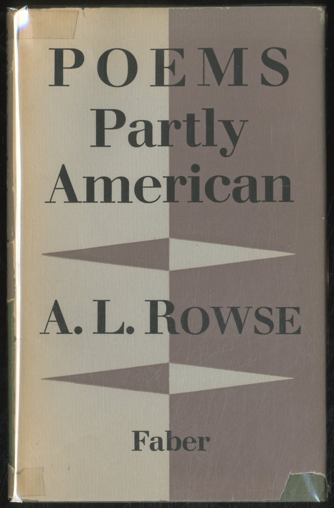 Item #385348 Poems Partly American. A. L. ROWSE.