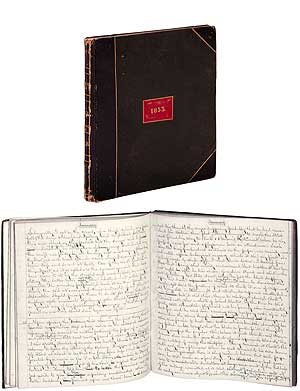 Item #385481 Handwritten Journal of George C. Baker for 1853. George C. BAKER