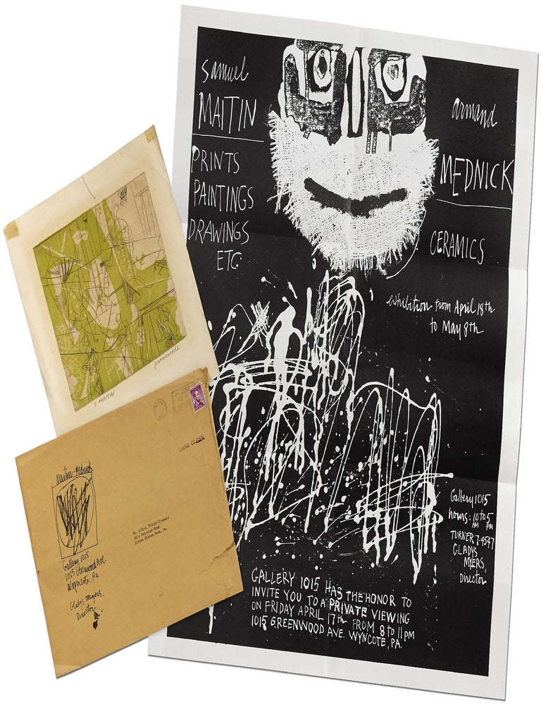 Item #385653 Small Archive of Material by the Artist. Samuel MAITIN.