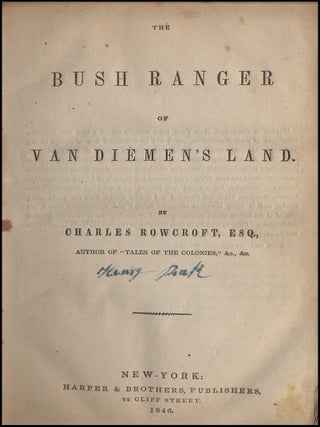 The Bush Ranger of Van Diemen's Land
