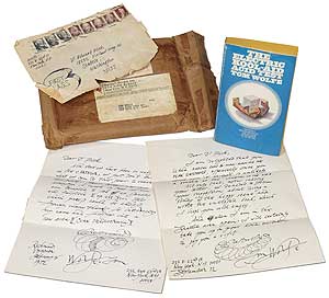 Item #386642 Two Autograph Letters Signed and a Signed Copy of The Electric Kool-Aid Acid Test....