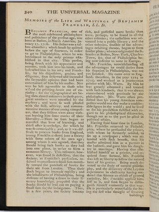 The Universal Magazine of Knowledge and Pleasure (17 loose issues, 1765-1802)