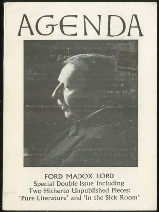 Item #387116 Agenda: Ford Madox Ford Volume 27 Number 4 / Volume 28 Number 1. Ford Madox FORD