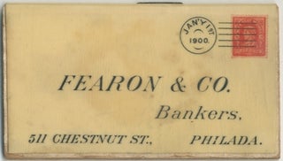 Item #387616 [Miniature Celluloid Address and Note Book]: Fearon & Co. Bankers 1900
