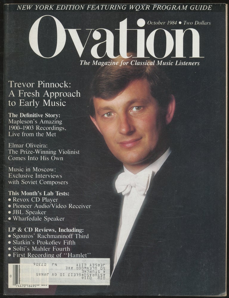 Item #388445 Ovation: Volume 5, Number 9; Trevor Pinnock, A Fresh Approach to Early Music