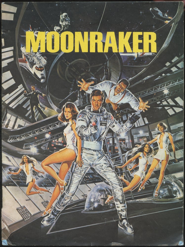 Item #388509 [Souvenir Program]: Moonraker. Ian FLEMING, Roger Moore.