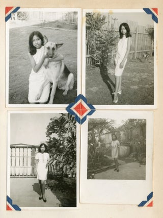 [Photo Album]: Teen-age Girls Attending the "Queen's School" in Bangkok, 1968 [hand-titled]: "Happiness is Together with All Friends"