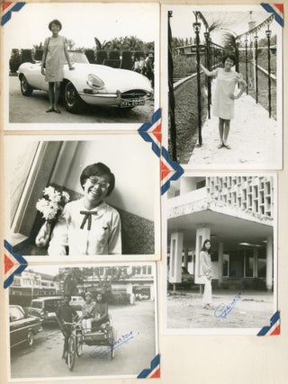 [Photo Album]: Teen-age Girls Attending the "Queen's School" in Bangkok, 1968 [hand-titled]: "Happiness is Together with All Friends"