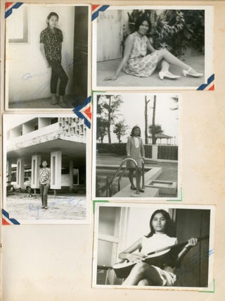[Photo Album]: Teen-age Girls Attending the "Queen's School" in Bangkok, 1968 [hand-titled]: "Happiness is Together with All Friends"