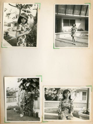 [Photo Album]: Teen-age Girls Attending the "Queen's School" in Bangkok, 1968 [hand-titled]: "Happiness is Together with All Friends"
