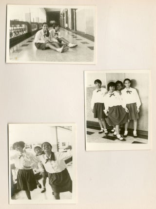 [Photo Album]: Teen-age Girls Attending the "Queen's School" in Bangkok, 1968 [hand-titled]: "Happiness is Together with All Friends"