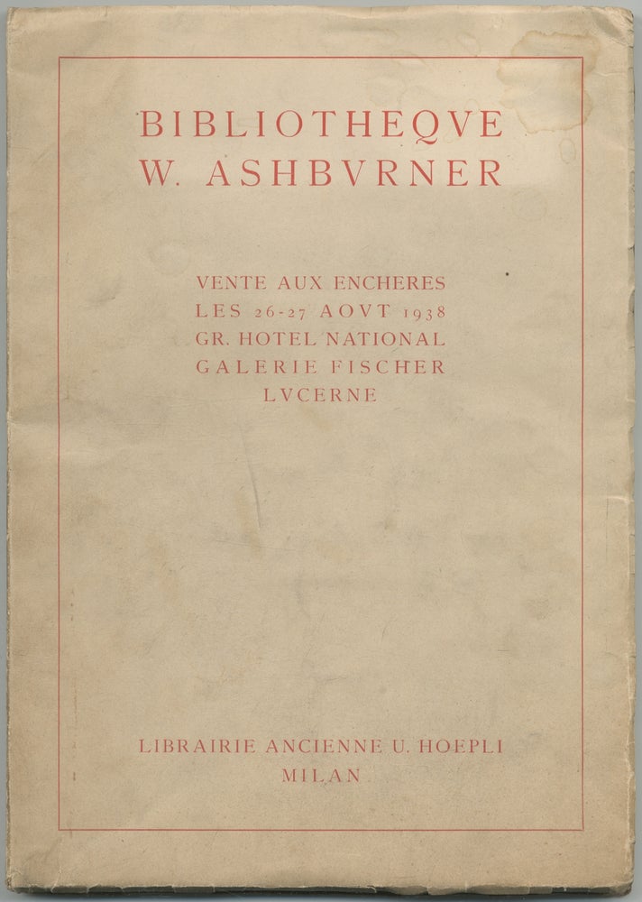 Item #388706 Manuscripts et Incunables Livres a Figures Relivres Bibliotheque Ashburner