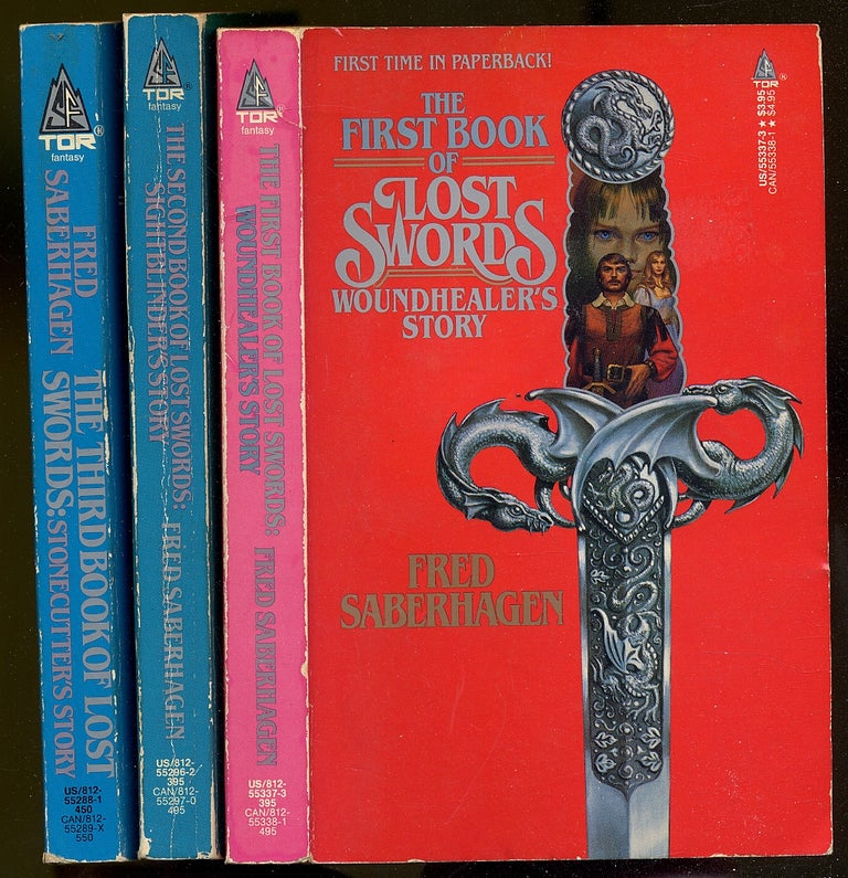 Item #389350 The Book of Lost Swords: [First Three Volumes]: Woundhealer's Story, Sightblinder's Story, and Stonecutter's Story. Fred SABERHAGEN.