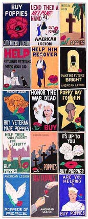 Item #389619 Collection of Vernacular Original Hand-Painted Posters for the American Legion...