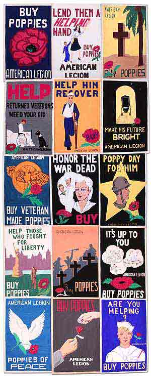 Item #389619 Collection of Vernacular Original Hand-Painted Posters for the American Legion Created by Girls