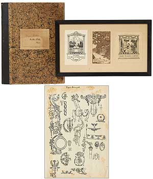 Item #389861 [Archive]: Sketchbook and Bookplates. Hazel CURTISS.