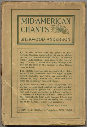 Item #389911 Mid-American Chants. Sherwood ANDERSON
