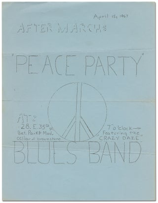 Item #390002 [Flyer]: After March: Peace Party ... Featuring the "Crazy Daze" Blues Band