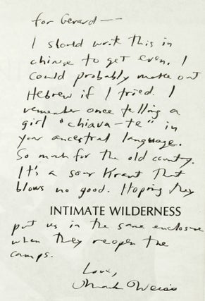 Intimate Wilderness: Poems and Photographs