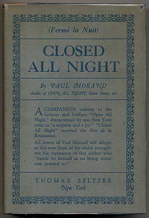 Item #39005 Closed All Night. Paul MORAND.
