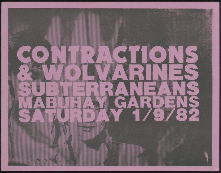 Item #390368 [Punk Flyer]: Contractions & Wolvarines at Mabuhay Gardens. Wolvarines Contractions, and Subterraneans.