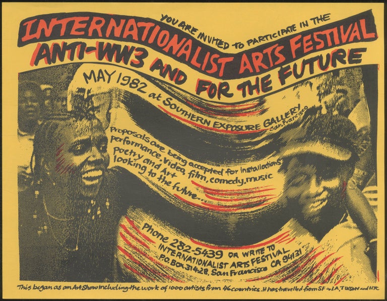 Item #390445 [Flyer]: You are Invited to Participate in the International Arts Festival, Anti-WW3 and for the Future