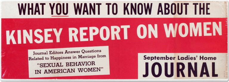 Item #390473 [Poster]: What You Want to Know about the Kinsey Report on Women. Alfred C. KINSEY.