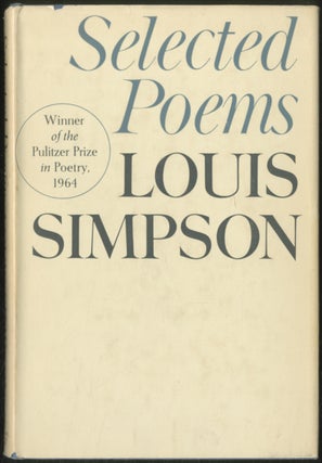 Item #391036 Selected Poems. Louis SIMPSON