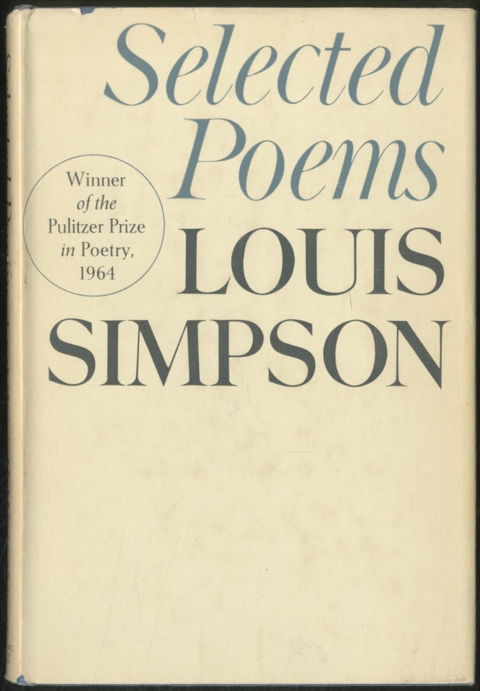 Item #391036 Selected Poems. Louis SIMPSON.