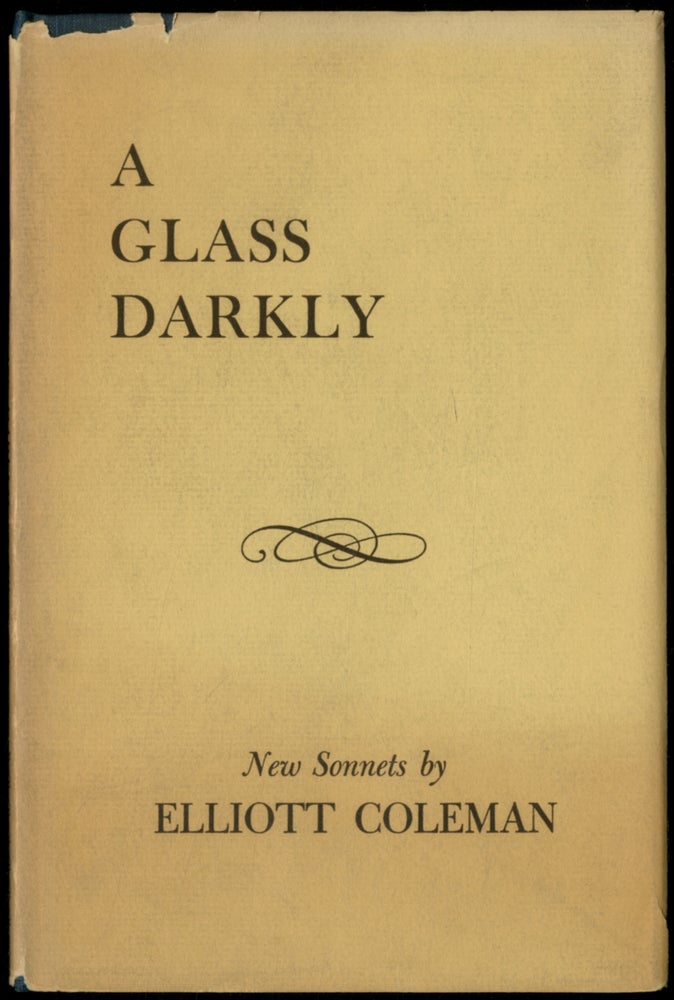 Item #391543 A Glass Darkly. Elliott COLEMAN.