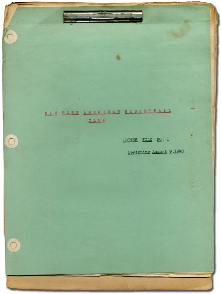 Item #391648 [Archive]: New York American Basketball Club. Letter File No. 1 Beginning August 9, 1940