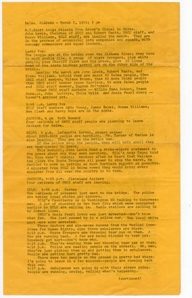 [Press Release]: Selma, Alabama - March 7, 1965; 3 pm
