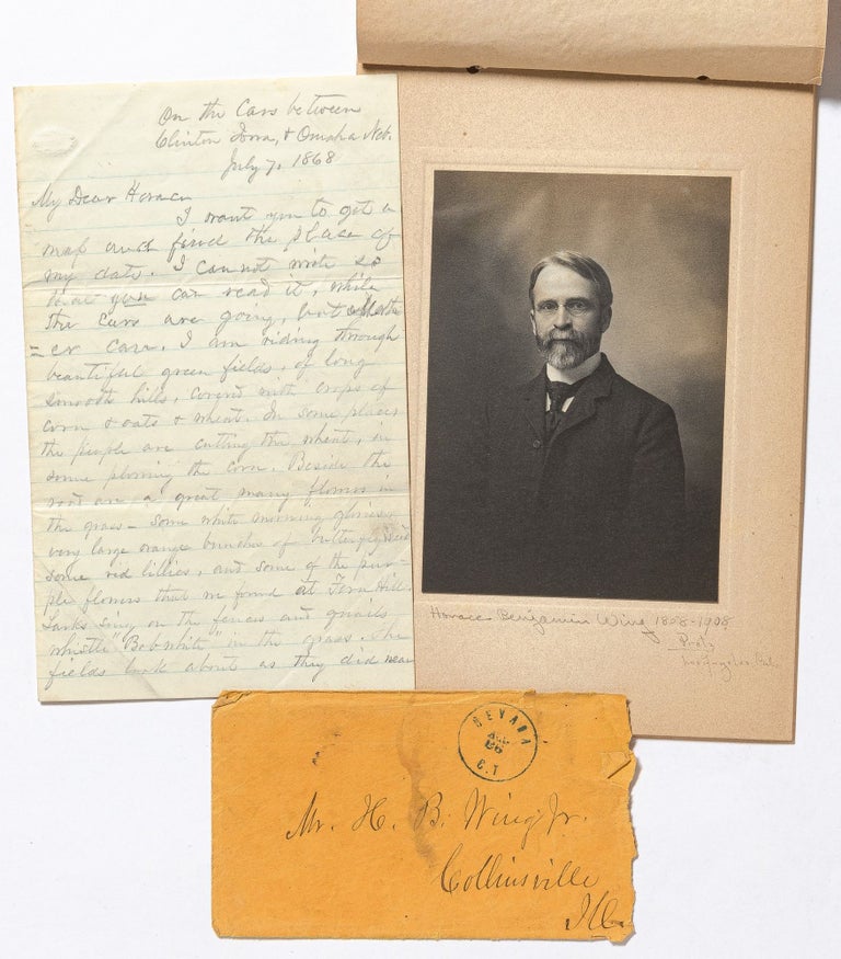 Item #391704 Autograph Letter Signed "Henry Wing" to his son, written while on John Wesley Powell's Second Western Expedition. Dr. Henry WING, John Wesley Powell.