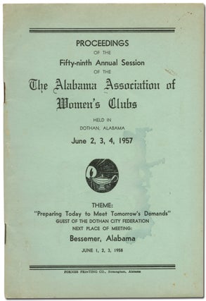 Item #391764 Proceedings of the Fifty-ninth Annual Session of The Alabama Association of Women's...