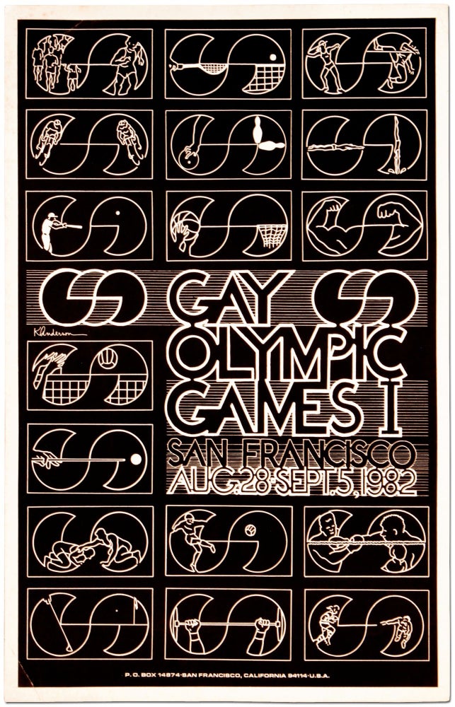 Item #392849 [Poster]: Gay Olympic Games I. San Francisco Aug. 28-Sept. 5, 1982. K. ANDERSON.