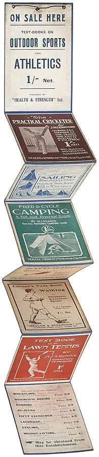 Item #392890 [Folding broadside]: On Sale Here: Text-Books on Outdoor Sports and Athletics