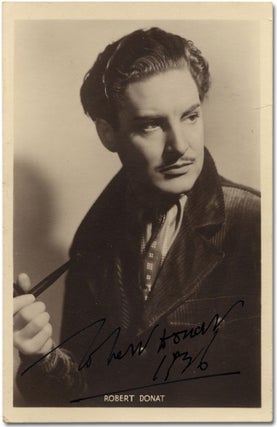 Item #393084 Vintage Signed Photograph of Robert Donat. Robert DONAT