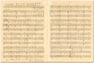 Item #393396 [Manuscript Song]: Mary Ellin Barrett. Irving BERLIN