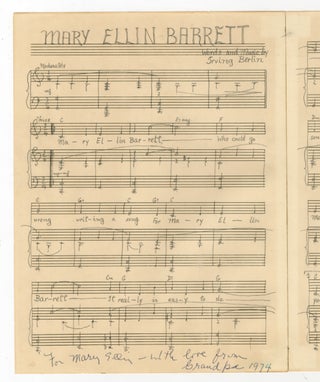 [Manuscript Song]: Mary Ellin Barrett