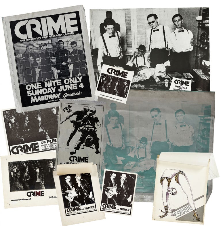 Item #394388 [Punk Flyers]: Archive of Material for the First West Coast Punk Band "Crime"