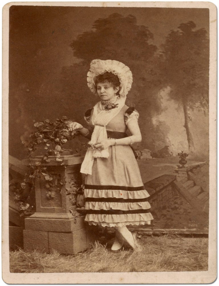 Item #394553 Cabinet Card Photograph of a Woman by a St. Louis Professional Woman Photographer. Mrs. J. H. FITZGIBBON, Photographer, Louisa M. Dennis.